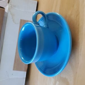 Fiesta, Homer Laughlin,  periwinkle blue , saucer and cup.